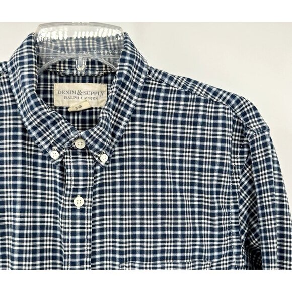 vintage Y2K RALPH LAUREN DENIM & SUPPLY long sleeve shirt casual button down L - Picture 1 of 6
